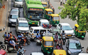 Traffic Jam in New Delhi