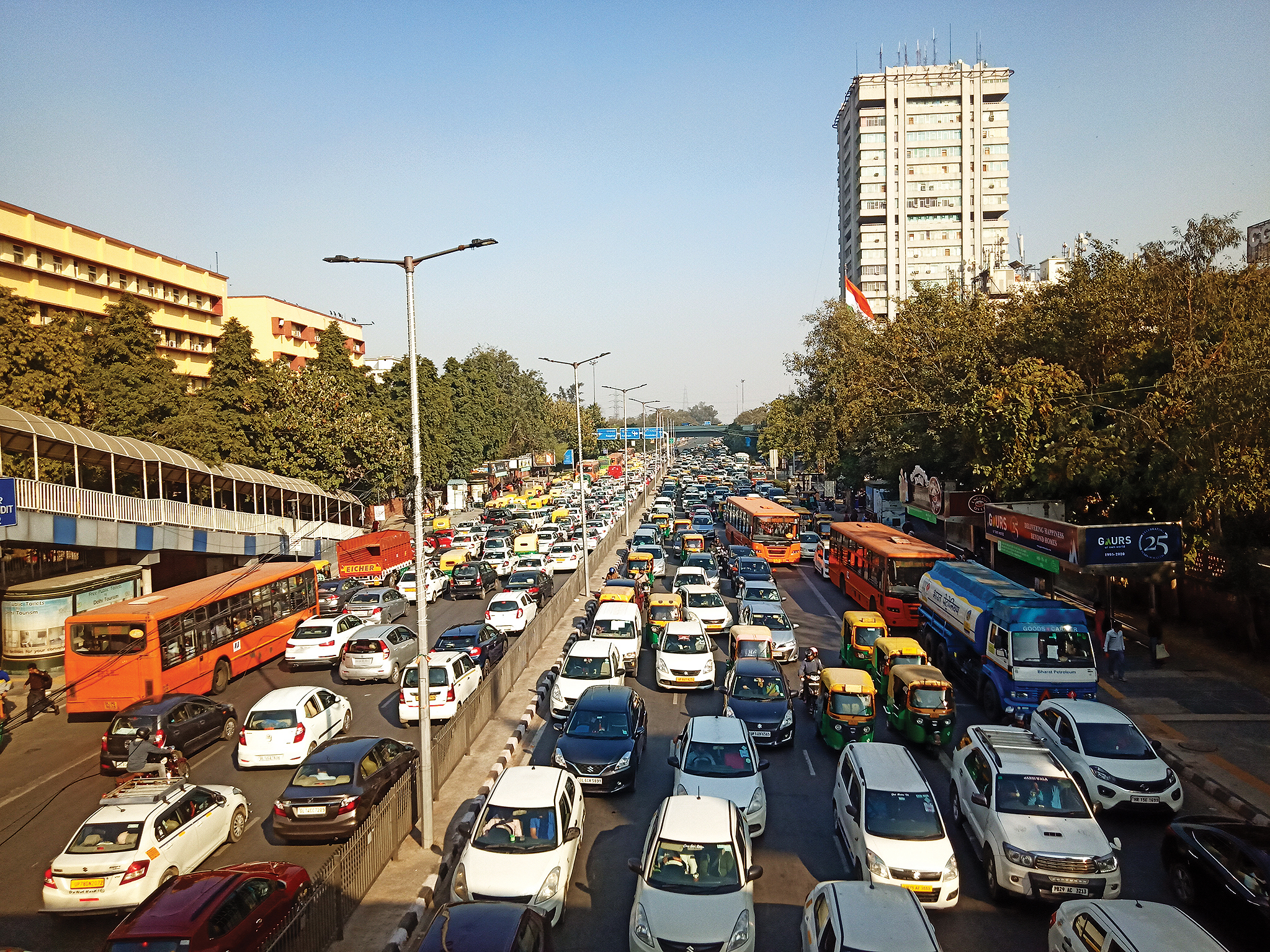 Delhi in a traffic jam