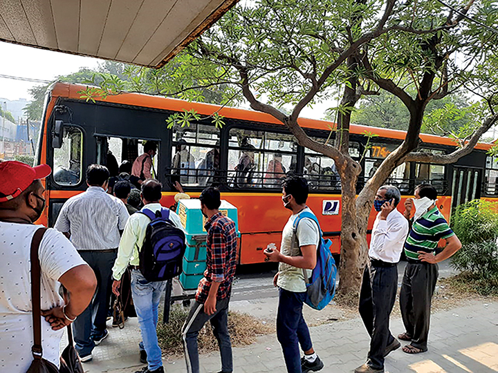 Delhi, public transport, pandemic