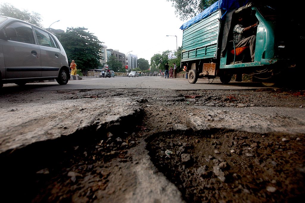 Delhi’s roads in disrepair; restoration work on hold