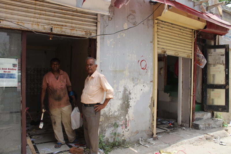 Demolition drive at Bahadur Shah Zafar Marg
