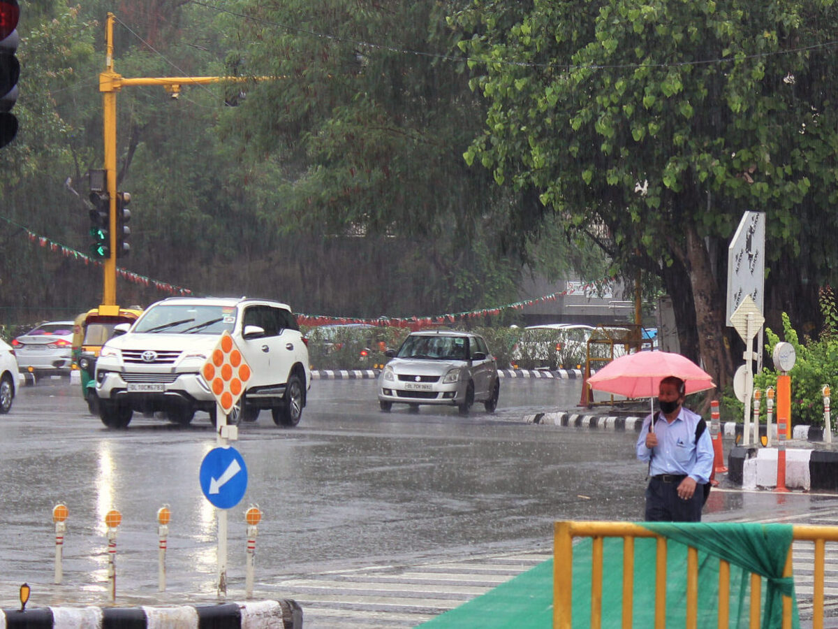 Rains in Delhi bring respite from sweltering heat, cause traffic snarls