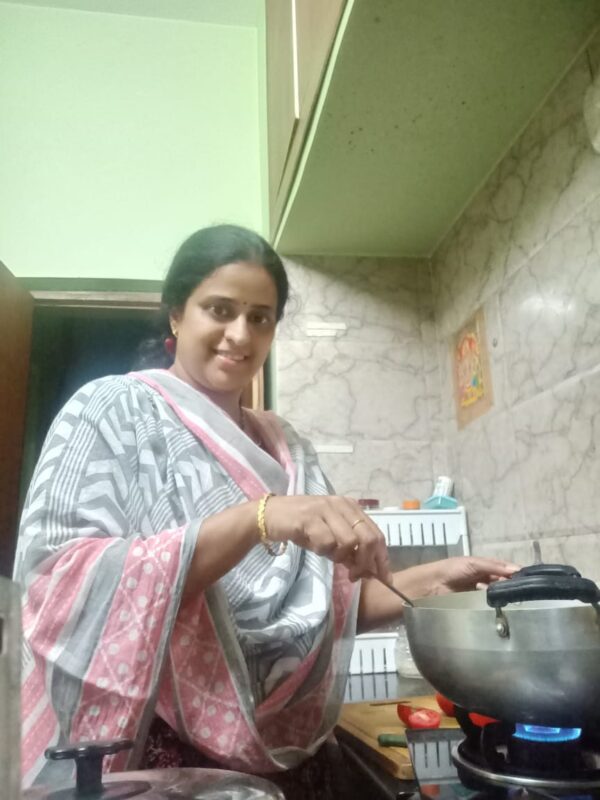Anjali preparing food