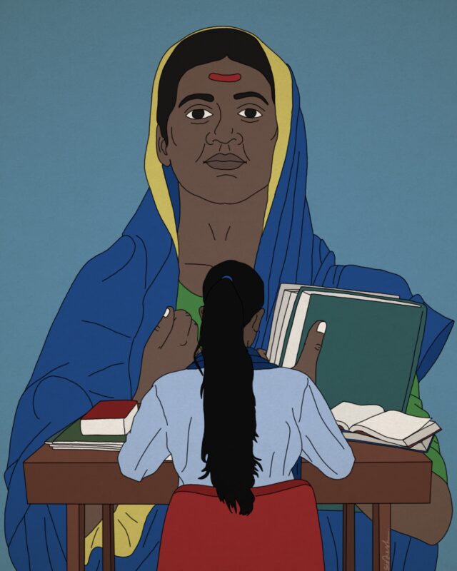 CAPTURING WOMAN POWER: Siddhesh's artwork titled 'Arise, awaken, to get education; Savitribai Phule, 2021' illustrated using digital software