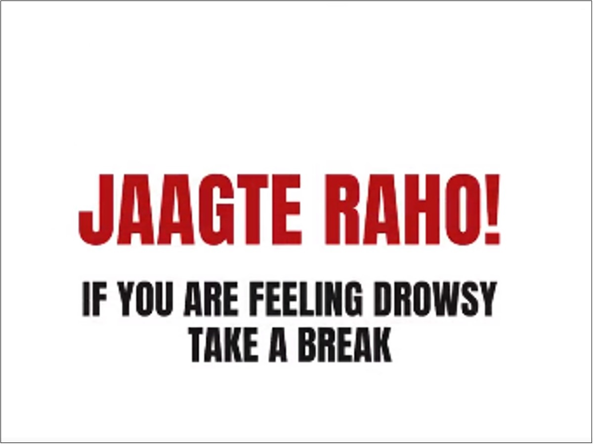 Delhi Traffic Police’s witty road safety tweet has a message for all drivers – ‘Jaagte Raho’