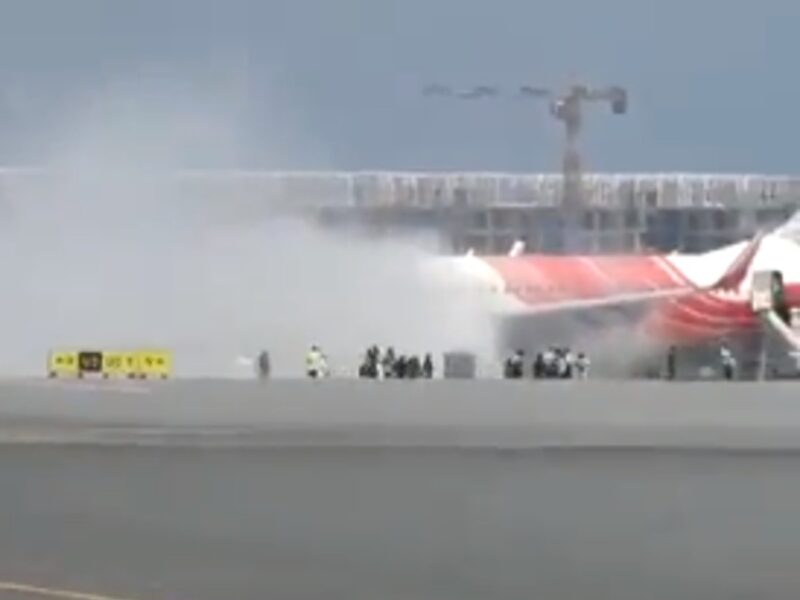 151 evacuated as Air India Express plane's engine catches fire at Muscat airport
