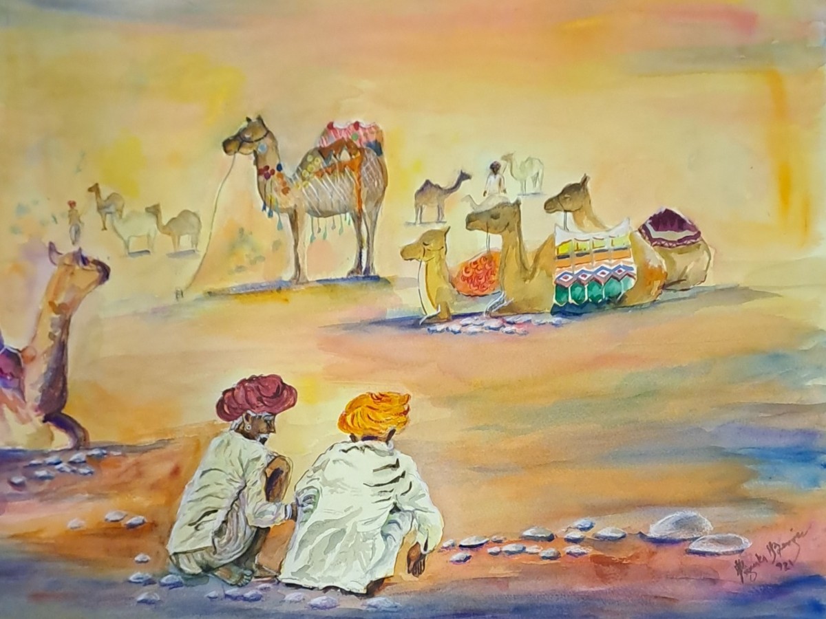 A vibrant Rajasthan in pastel