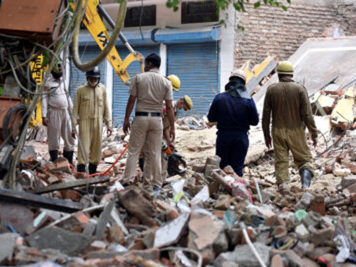 Building Collapse: 7 hurt IN delhi, 13 killed in UP