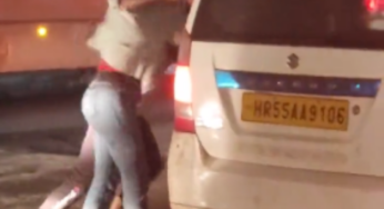 Uber cab in viral video showing man assaulting woman, dragging her inside traced in Gurugram