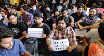 IIT Delhi students protest against hike in mess charges