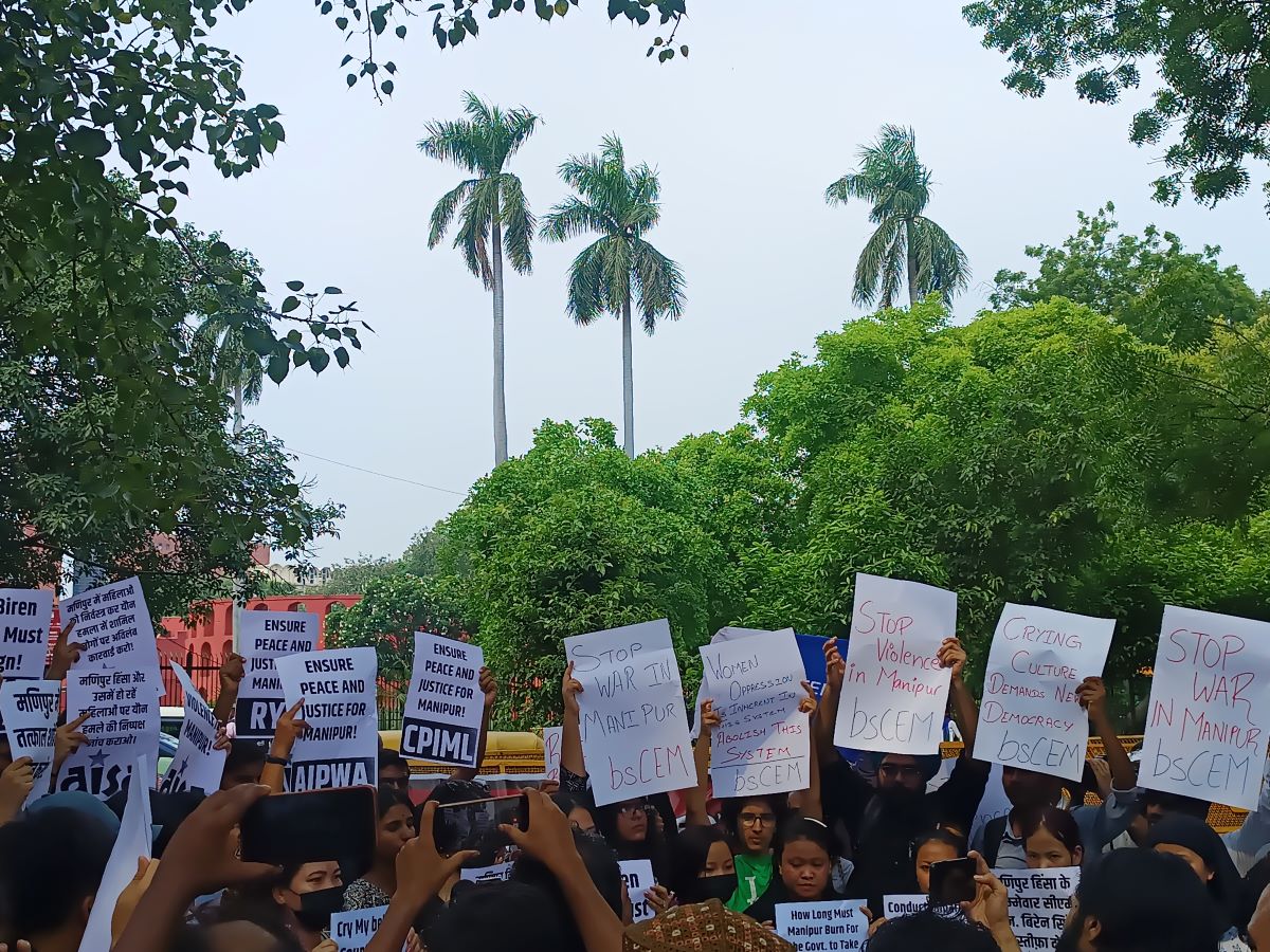 Manipur sexual violence: AISA organises protest, demands Biren Singh’s ouster