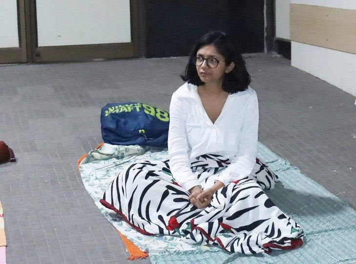 Not allowed to meet rape victim: DCW chief holds sit-in at hospital