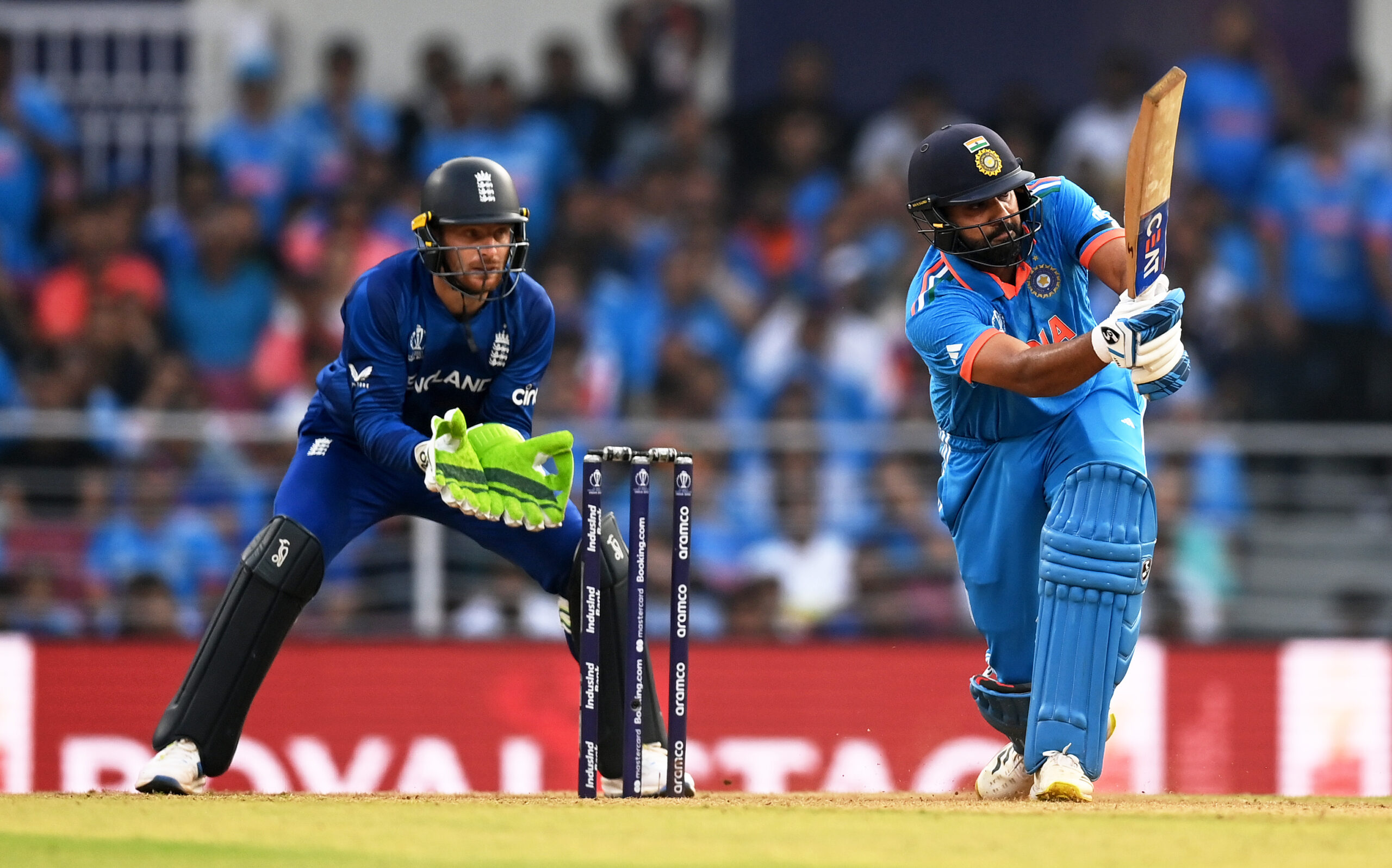 World Cup: Rohit hits 87 as India huff and puff to 229 vs England