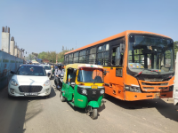 Traffic snarls on MB Road as three buses break down in south Delhi