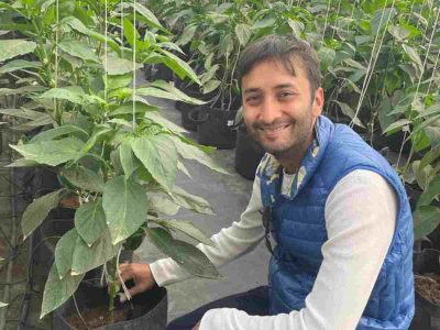 EARLY START: Anant Mandelia began his eco-farming initiative back in 2019