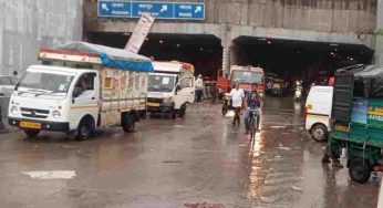 Delhi: Okhla underpass waterlogged, traffic movement restricted