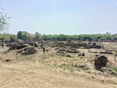 An overview of Balban tomb lying in ruins