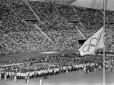 AFTERMATH: The Olympic flag flies at half-mast in the Olympic Stadium in Munich after the killing of Israeli athletes. The incident prompted the International Olympic Committee to beef up security in the subsequent editions. PHOTO: GETTY