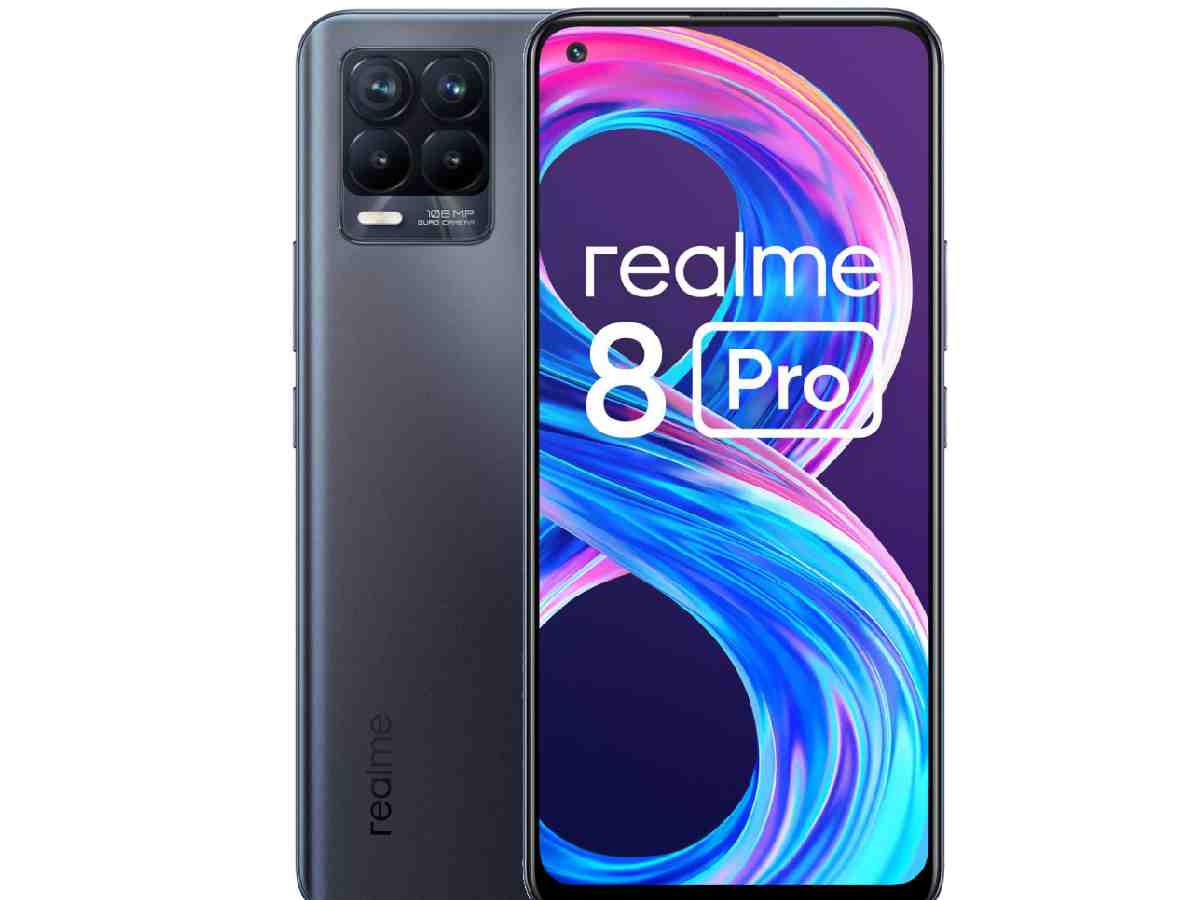 The Realme 8 Pro features a 6.4-inch Super AMOLED display, a Snapdragon 720G processor, a 108MP quad-camera setup, and a 4500mAh battery with 50W fast charging