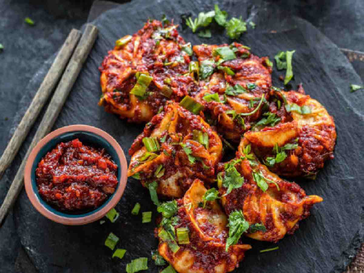 Schezwan Momos: Filled with spicy, tangy stuffing inspired by Sichuan cuisine