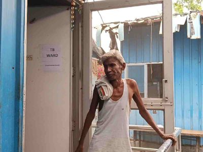 RECOVERING: An inmate of the continuous tuberculosis ward at Geeta Ghat night shelter