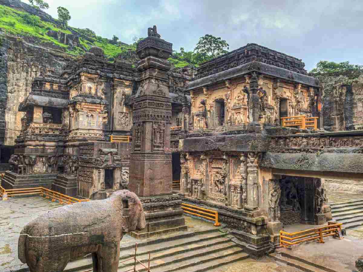 Kailasa Temple, Maharashtra: Carved out of a single rock, this temple at Ellora Caves is an architectural wonder