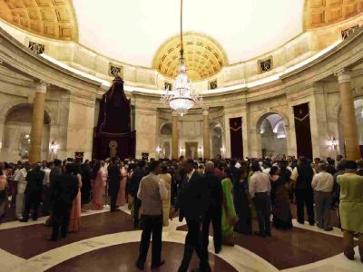 GRAND: The Durbar Hall hosts the oath of office ceremony of the President of India