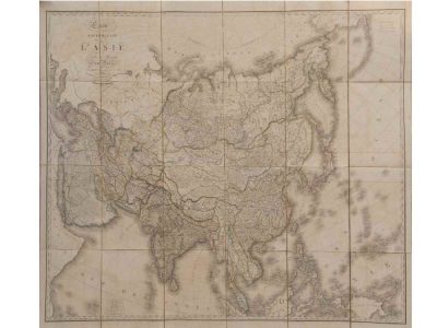  1841: Detailed map of the Ottoman Empire, Arabia, India, Siberia, China, the Philippines, and East Asia