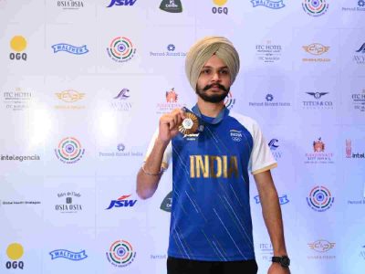 Sarabjot Singh won a shooting bronze with Manu