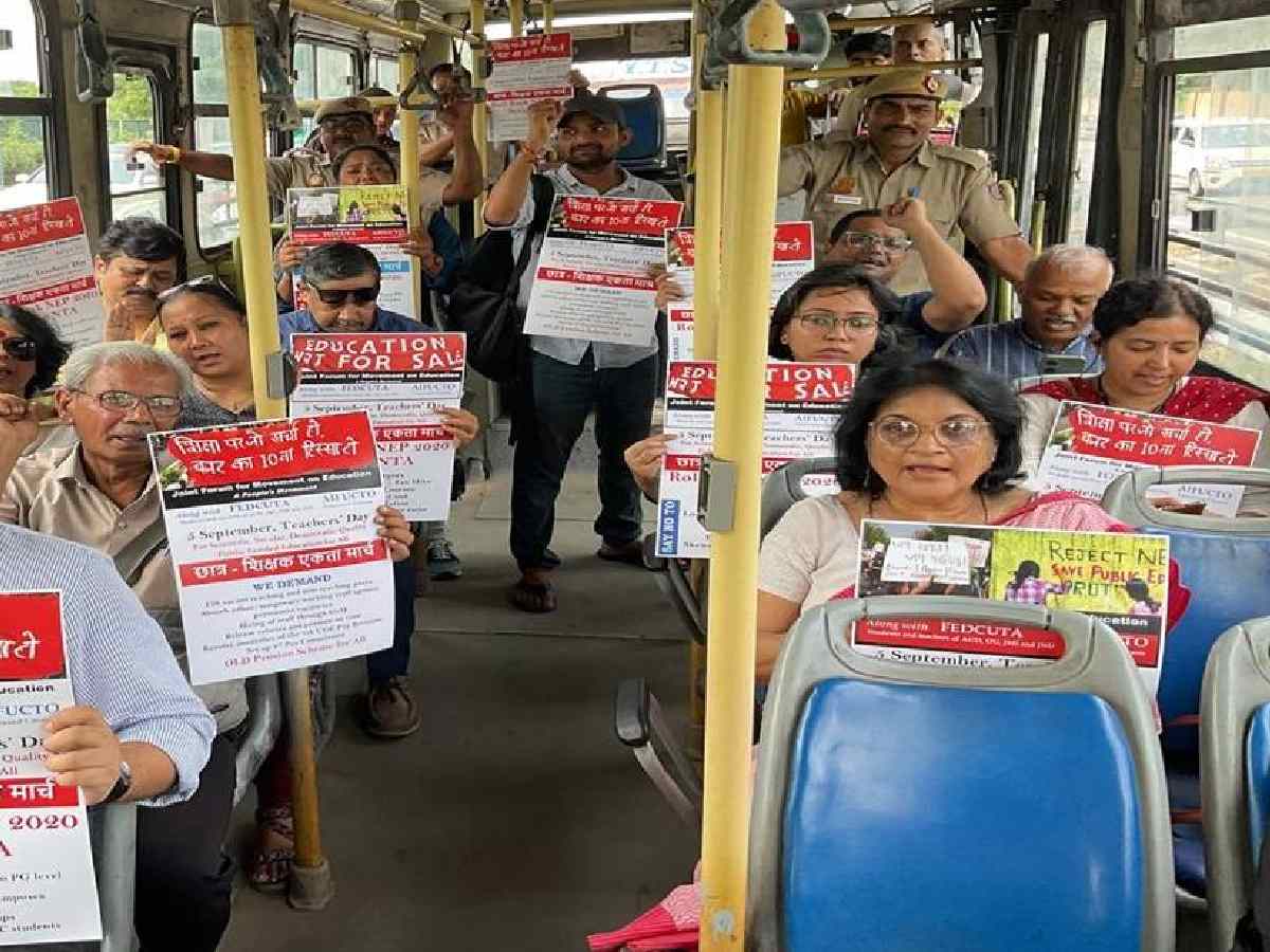 Teachers’ Day: 30 teachers detained in Delhi over anti-NEP protest