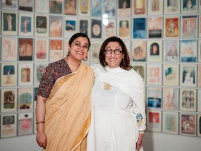 Avijna Bhattacharya with Kiran Nadar (Right)