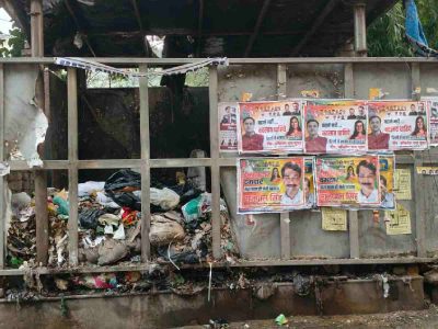Public washroom is used for dumping garbage in Greater Kailash