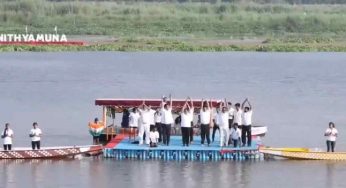 International Day of Yoga: Delhi CM performs yoga on banks of Yamuna