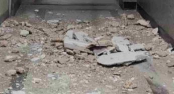 Portion of ceiling collapses in Delhi hospital
