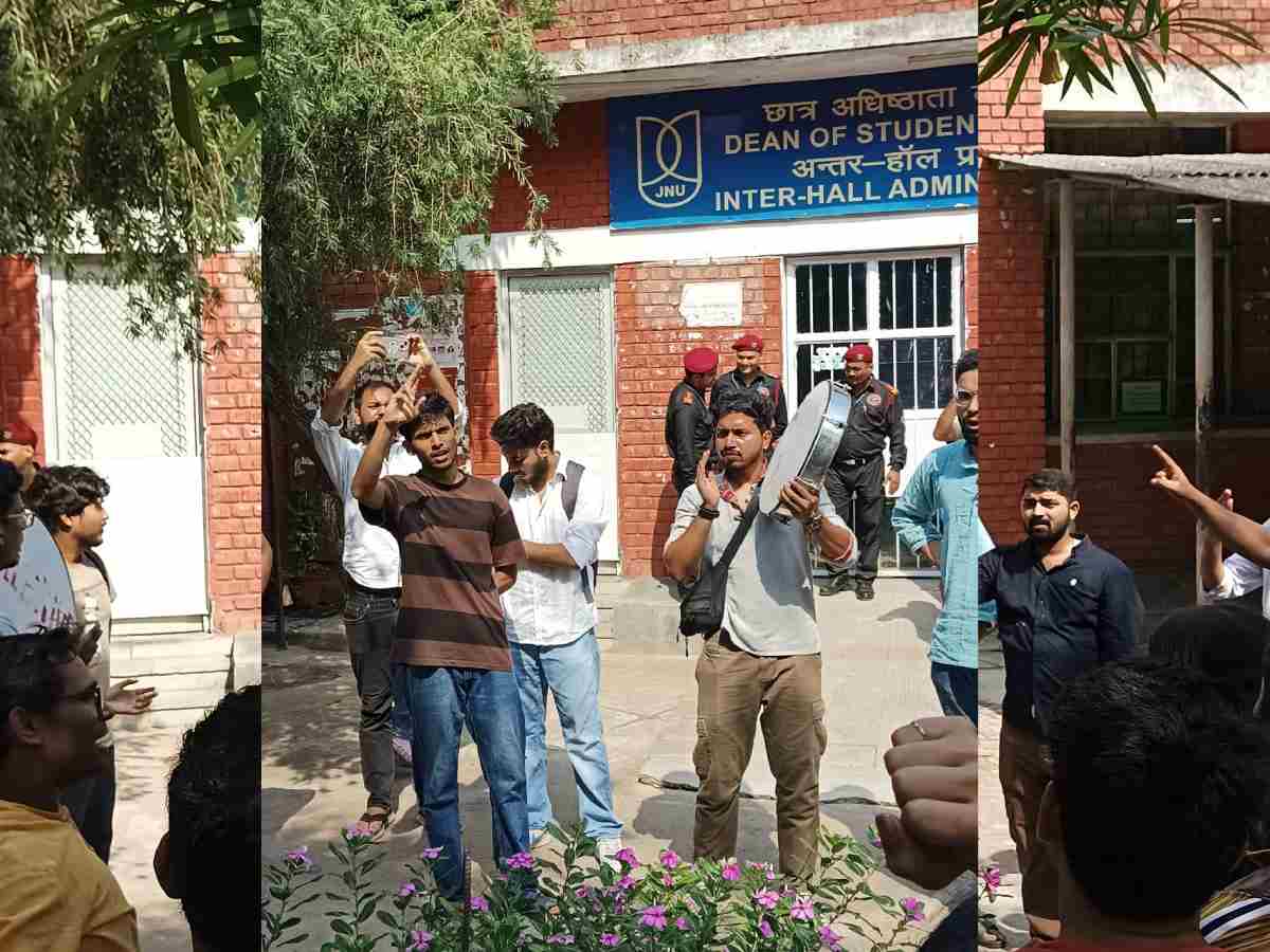 Delhi: JNUSU protests against SIR, claims several students detained