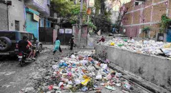 ‘We are living in a dumpyard’: mounting waste sets off alarm bells in Sangam Vihar