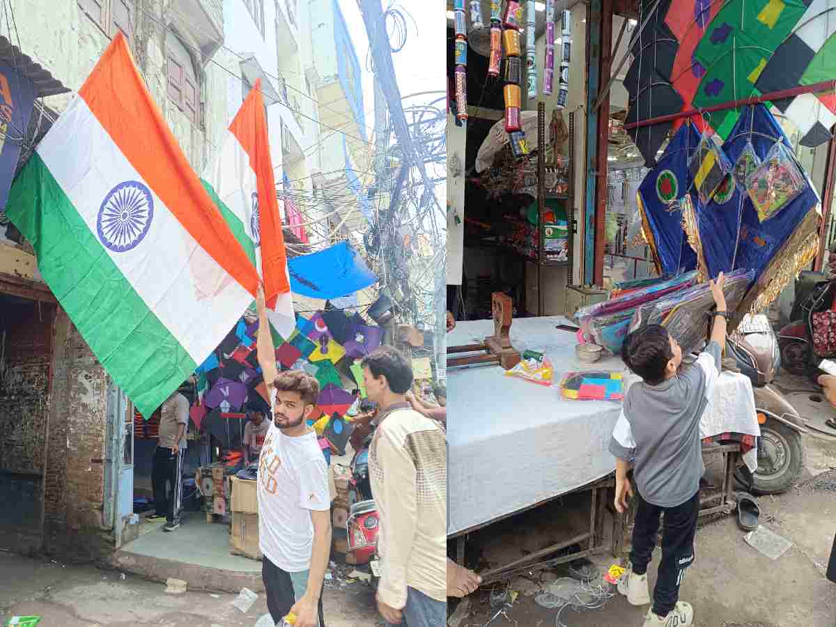 Delhi: Lal Kuan, India’s biggest kite market, turns colourful for I-Day