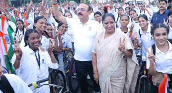 Delhi CM Gupta flags off Tiranga cyclothon for girls from Vidhan Sabha