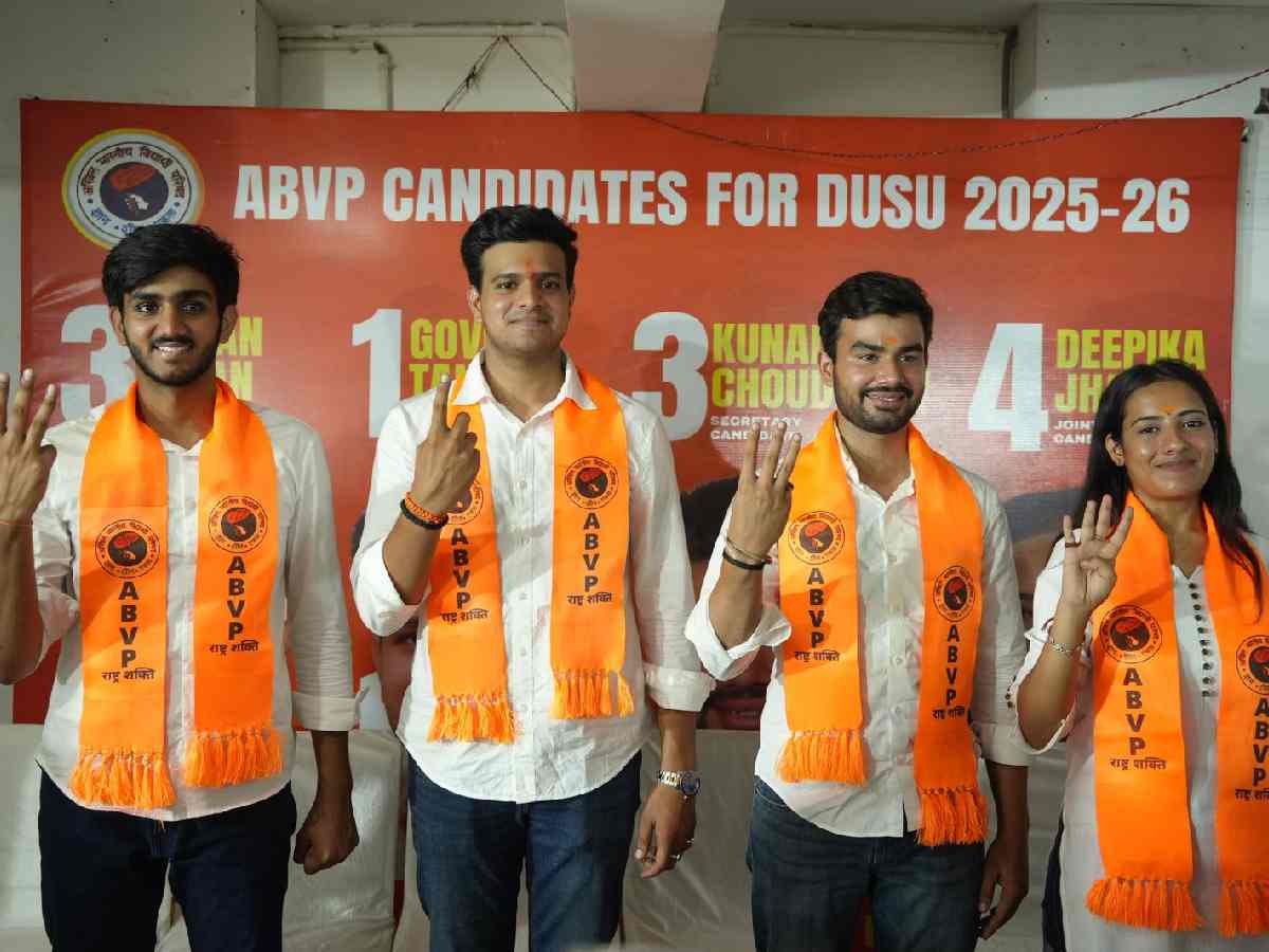 DUSU polls: ABVP leading on three posts, NSUI on one after 14 rounds of counting