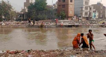Toxic waste choking Western Yamuna Canal in Bawana