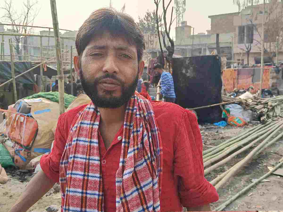 Sheru, a resident of Bengali Colony at Rohini, grimaces about the lack of apathy from authorities
