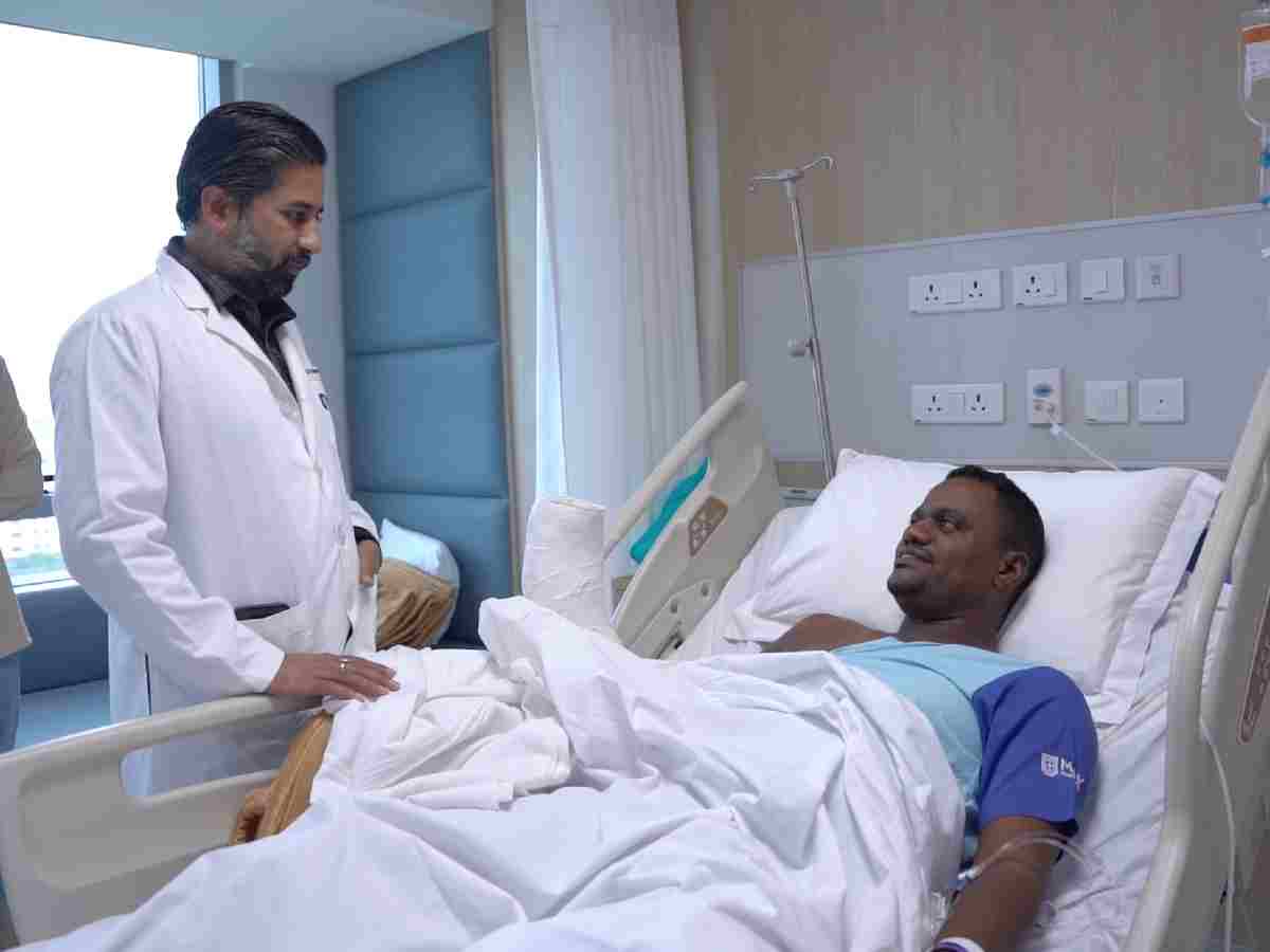 Sudanese soldier Abdalla Alkhader, who lost his thumb and two fingers in a gunshot injury, underwent a successful "toe-to-thumb" reconstruction surgery in Delhi