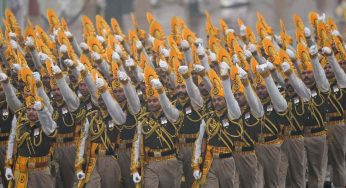 Soldiers march with wet uniforms, boots as Republic Day rehearsal held amid rain