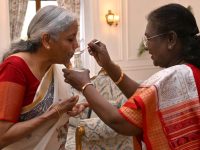 Finance Minister Nirmala Sitharaman meets President ahead of Budget speech