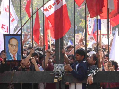 14 arrested in JNU protest case