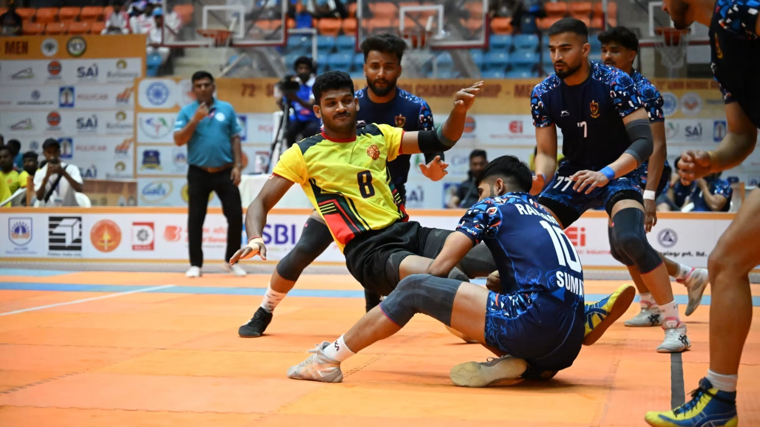 Haryana, Delhi, UP and TN continue strong run in Senior National Men’s Kabaddi