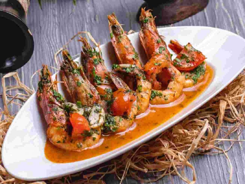 Pan-fried prawn