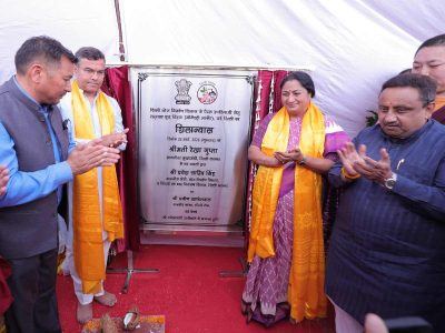 Delhi CM lays foundation stone for Ladakh-themed foot over bridge at Monastery Market