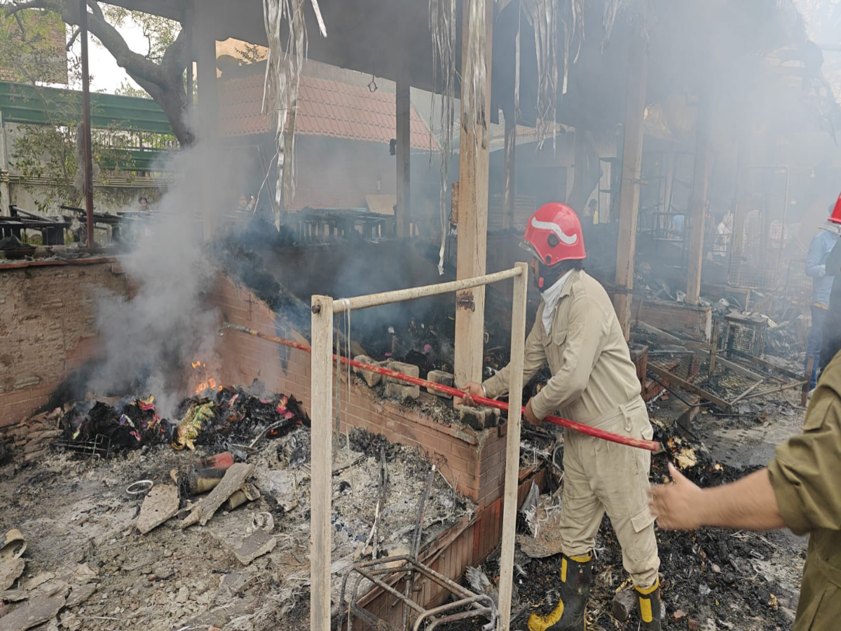 Fire breaks out at Nature Bazaar in south Delhi, around 50 shops gutted