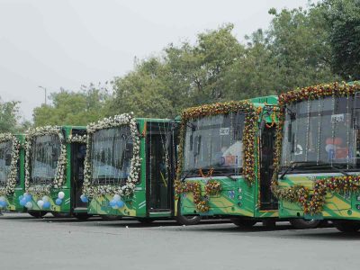 Delhi CM flags off 200 e-buses in push for pollution-free public transport
